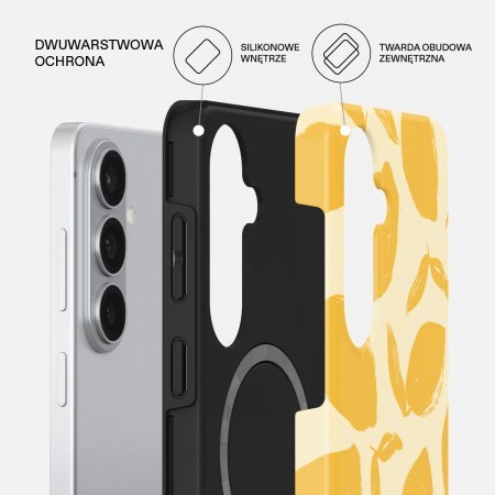 Burga Tough - etui ochronne z wbudowanym modułem magnetycznym do Samsung Galaxy S26+ (lemon tart)