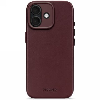 Decoded Leather Backcover - skórzana obudowa ochronna do iPhone 17 kompatybilna z MagSafe (dark ruby)