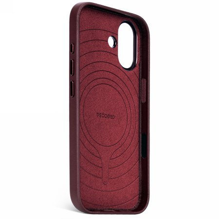 Decoded Leather Backcover - skórzana obudowa ochronna do iPhone 17 kompatybilna z MagSafe (dark ruby)