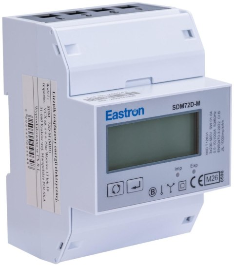 Licznik energii trójfazowy SDM 72 DM MID Modbus
