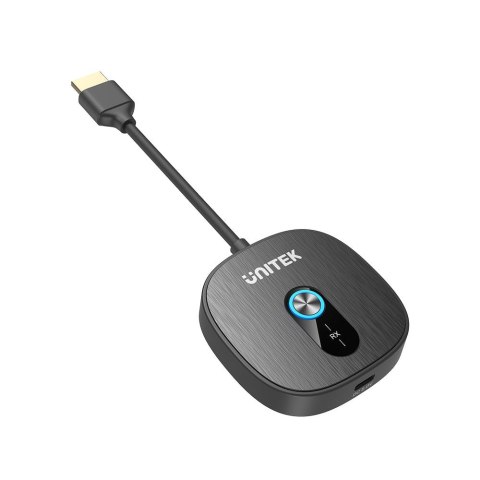 Unitek Bezprzewodowy transmiter HDMI 1080p, 1 nadajnik + 2 odbiorniki, czarny