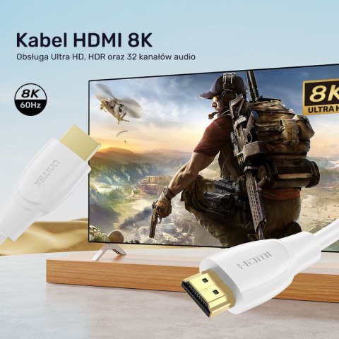 Unitek Kabel HDMI 2.1 8K HDR biały 2m