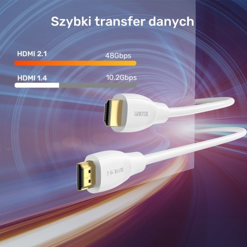 Unitek Kabel HDMI 2.1 8K HDR biały 5m