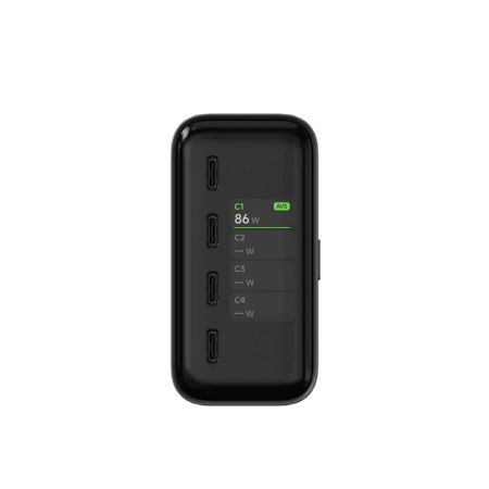 Satechi ChargeView GaN 140 W - ładowarka sieciowa 140W z wyświetlaczem, 4x USB-C (space black)