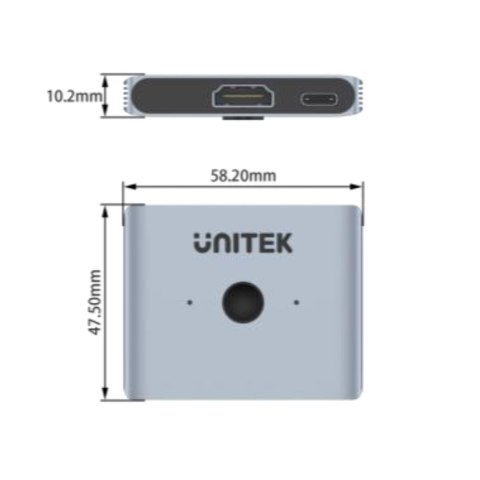Unitek Dwukierunkowy przełącznik HDMI 2.1 8K 2na1