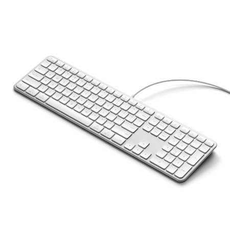 Satechi Slim LX3 Wired - klawiatura USB-C/USB-A z układem numerycznym i przełącznikiem trybu Mac/Windows (silver)