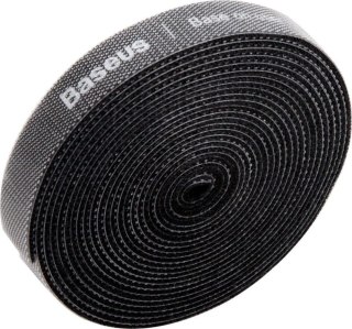 Baseus Rainbow Circle hook and loop Straps - taśma rzepowa rzep organizer kabli 3m czarny
