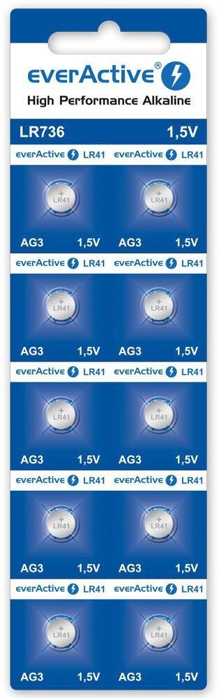 Bateria AG3 / G3 / LR736 / LR41 everActive 1,5V (blister 10 szt.)