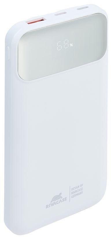 Powerbank Rivacase 10000mAh 22.5W PD 2x USB-C 1x USB-A VA2211 biały + kabel USB-C i Lightning