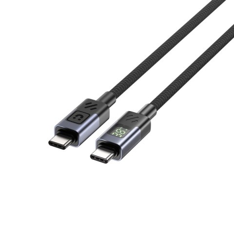 Unitek Przewód USB-C PD 60W 480Mbps z wyświetlaczem 3m z oplotem czarny