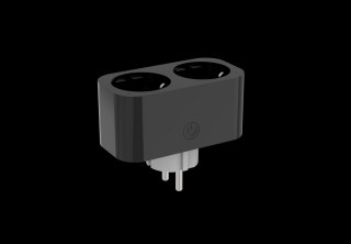 SMART ADAPTER GNIAZDO 230V WiFi czarne podwójne ART