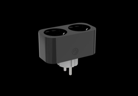 SMART ADAPTER GNIAZDO 230V WiFi czarne podwójne ART