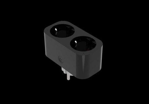 SMART ADAPTER GNIAZDO 230V WiFi czarne podwójne ART