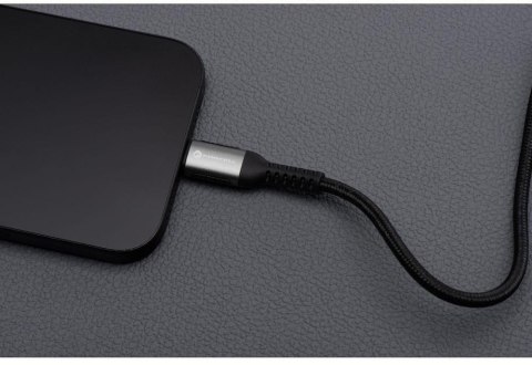 KABEL USB-C / USB-C Forcell F-Energy Cafule 50 cm 240 W 5A PD QC 4.0 CZARNY W OPLOCIE