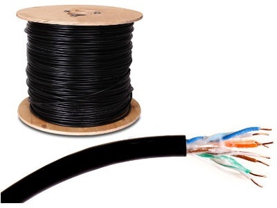 KABEL SKRĘTKA GETFORT PREMIUM CAT.5E U/UTP UV ŻELOWANY 1m