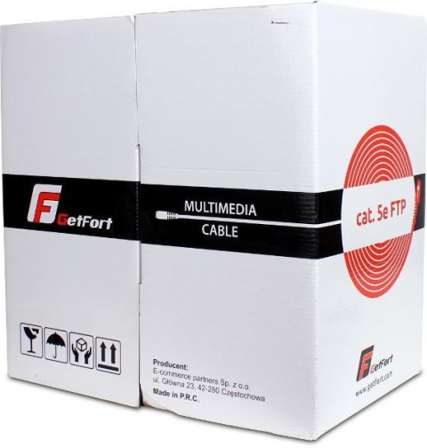 KABEL SKRĘTKA GETFORT CAT.5E F/UTP PVC 1m