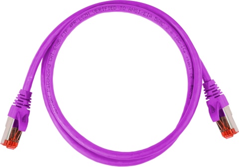 PATCHCORD SKRĘTKA GETFORT CAT.6A S/FTP LSOH 1m fioletowy