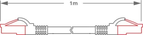 PATCHCORD SKRĘTKA GETFORT CAT.6A S/FTP LSOH 1m szary