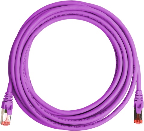 PATCHCORD SKRĘTKA GETFORT CAT.6A S/FTP LSOH 5m fioletowy