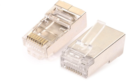 WTYK SIECIOWY GETFORT RJ45 CAT.6 8P8C EKRANOWANY z prowadnicą (100szt)