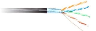 KABEL SKRĘTKA GETFORT CAT.6 F/UTP UV ŻELOWANY 1m