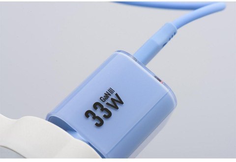 ŁADOWARKA SIECIOWA Forcell F-Energy GaN III VT-41 33 W 1x USB-C 1x USB-A PD 3.0 QC 4.0 NIEBIESKA