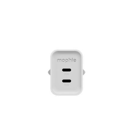 Mophie ROC GaN - ładowarka sieciowa, 2x USB-C, 70W (white)