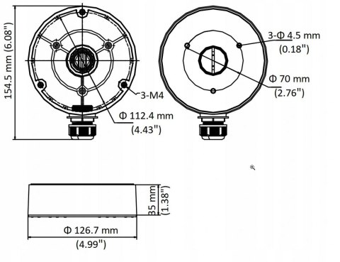Adapter Hikvision DS-1280ZJ-DM8-Y(O-STD)