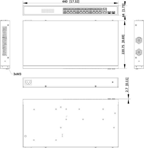 SWITCH POE HIKVISION DS-3E1326P-EI V2 LinkVu