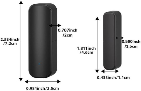 Czujnik magnetyczny otwarcia Drzwi Okna Kontaktron Czarny Wi-Fi TUYA