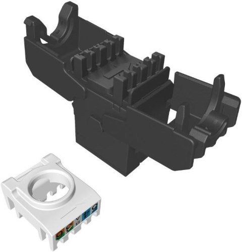 Moduł Keystone beznarzędziowy samozaciskowy SOLARIX Cat.6 UTP RJ45 RAL czarny