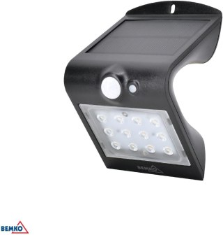 Naświetlacz SOLARNY LED TRINGO BEMKO 1.5W 220LM 4000K IP65 czarny cz. pir C83-SOT-001BL-PIR