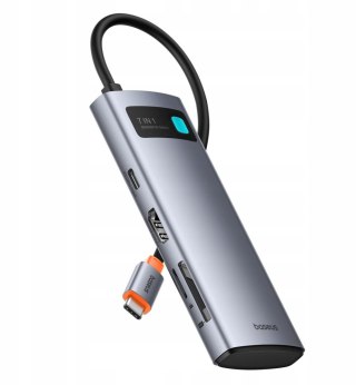 HUB USB-C Baseus Metal Gleam 7w1 USB-C / HDMI 4K 60 Hz 2x USB-A 1x USB-C PD 100 W SD microSD