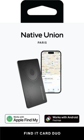 Native Union Findit Card V2 - karta lokalizująca portfel kompatybilna z Apple Find My i Google Find Hub (black)