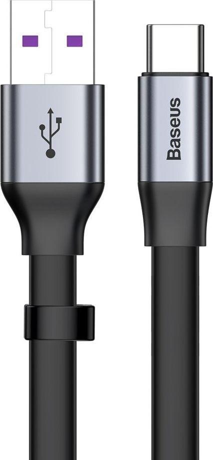 Baseus Simple płaski kabel przewód USB / USB Typ C SuperCharge 5A 40W Quick Charge 3.0 QC 3.0 23cm