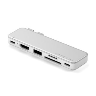 Satechi USB-C Snap Hub - adapter do urządzeń mobilnych (USB-C 5 Gbps, USB-A 5 Gbps, HDMI 4K, czytnik kart micro/SD 104 MB/s, USB