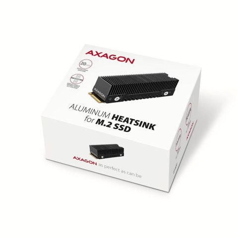 Radiator do dysków Axagon CLR-M2XT aluminiowy pasywny M.2 SSD