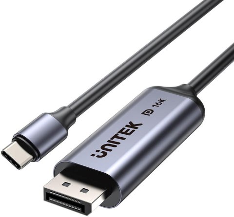 Kabel Dwukierunkowy Unitek USB-C - DisplayPort 16K 80Gbps HDR 1,8 m