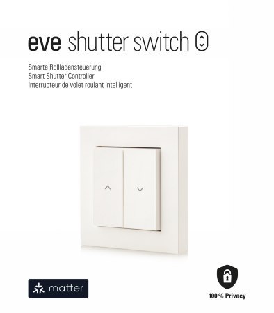 Eve Shutter Switch Matter - inteligenty kontroler rolet okiennych (kompatybilność: Apple Home, Samsung SmartThings, Alexa, Googl