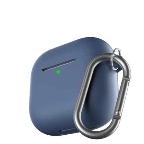 KeyBudz Elevate Keychain - silikonowe etui ochronne do AirPods 4 (cobalt blue)