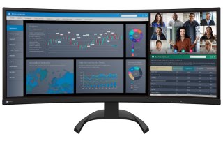 EIZO FlexScan EV3851X-BK - monitor 37,5", 3840 x 1600, UW4K/WQHD+, 24:10, ultrawide z zakrzywionym ekranem, karta sieciowa, 7 la