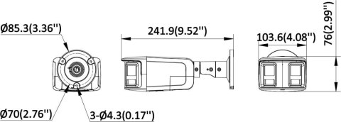 Kamera IP Hikvision DS-2CD2T63G2P-LISU/SL(180°)(O-STD)