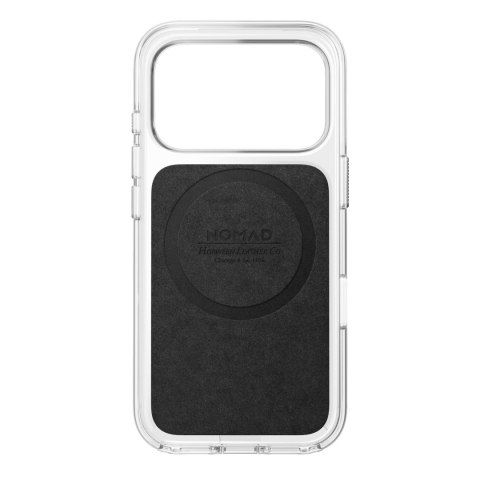 NOMAD Clear Leather Case - etui do iPhone 18 Pro / 17 Pro kompatybilne z MagSafe, skóra Horween (saddle)