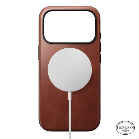 NOMAD Modern Leather Case - etui do iPhone 18 Pro / 17 Pro kompatybilne z MagSafe, skóra Horween (olde dublin)