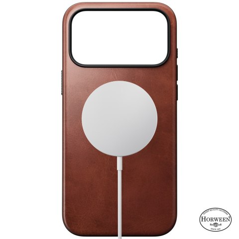 NOMAD Modern Leather Case - etui do iPhone 18 Pro Max / 17 Pro Max kompatybilne z MagSafe, skóra Horween (olde dublin)