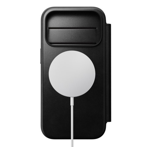 NOMAD Modern Leather Folio - etui do iPhone 18 Pro / 17 Pro kompatybilne z MagSafe, skóra Horween (black)
