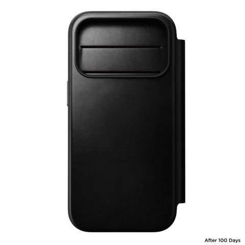 NOMAD Modern Leather Folio - etui do iPhone 18 Pro / 17 Pro kompatybilne z MagSafe, skóra Horween (black)