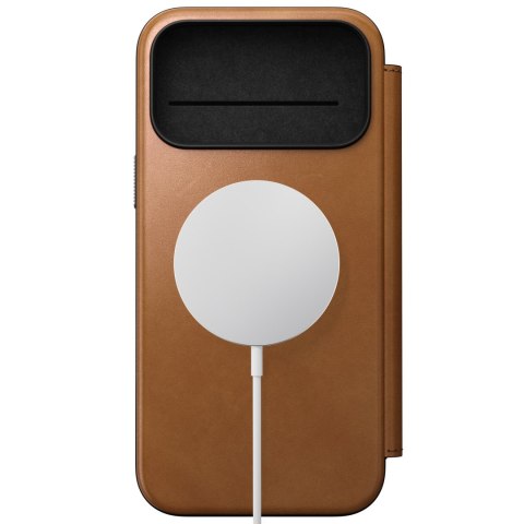 NOMAD Modern Leather Folio - etui do iPhone 18 Pro Max / 17 Pro Max kompatybilne z MagSafe, skóra Camino (english tan-c)