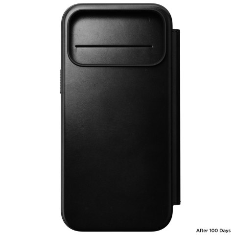 NOMAD Modern Leather Folio - etui do iPhone 18 Pro Max / 17 Pro Max kompatybilne z MagSafe, skóra Horween (black)