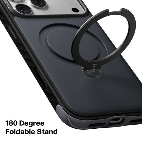 TORRAS Ostand Q3 Rugg - etui do iPhone 18 Pro / 17 Pro kompatybilne z MagSafe (black)